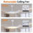42 Inch Retractable Ceiling Fan,Low Profile Ceiling Fan With Light And Remote,Modern Fan With Retractable Blades For Dinning Room Living Room Bedroom,Dimmable,Timer Setting-1896408748