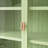 27.56" Green Modern Two-Door Wall Cabinet with Glass Doors - Three-Tier Storage, Woven Pattern, for Entryway & Bathroom-1379761285