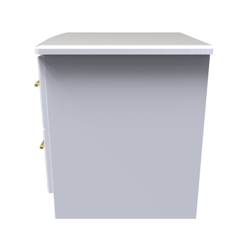 Fully Assembled Quinnville 2 Drawer Bedside Table