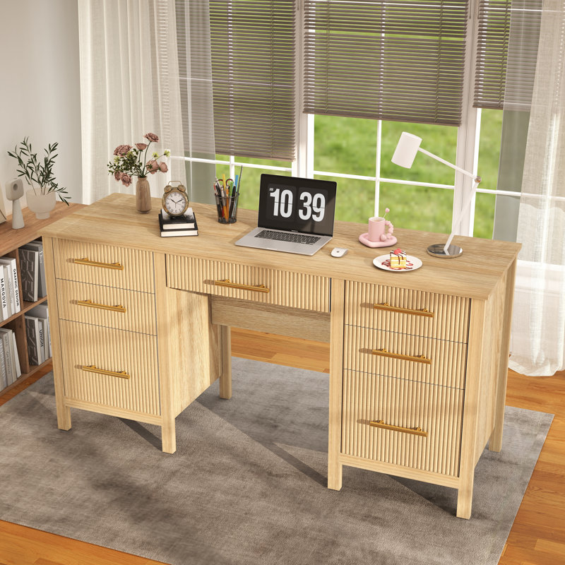 60" Executive Office Desk with 7 Drawers