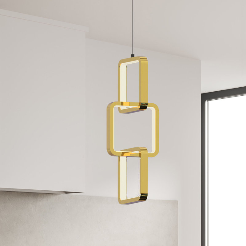Panarites 1 - Light LED Single Pendant, Aged Brass