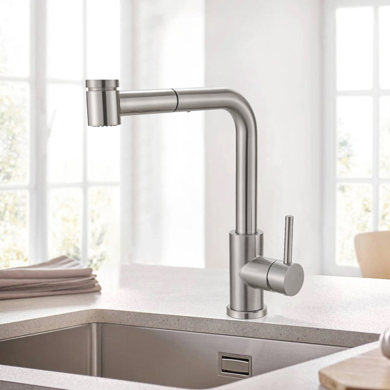 Kitchen Faucet, Brushed Nickel