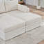 Canapé-lit modulaire en chenille de 63,39 po de largeur avec coussin-1735610388