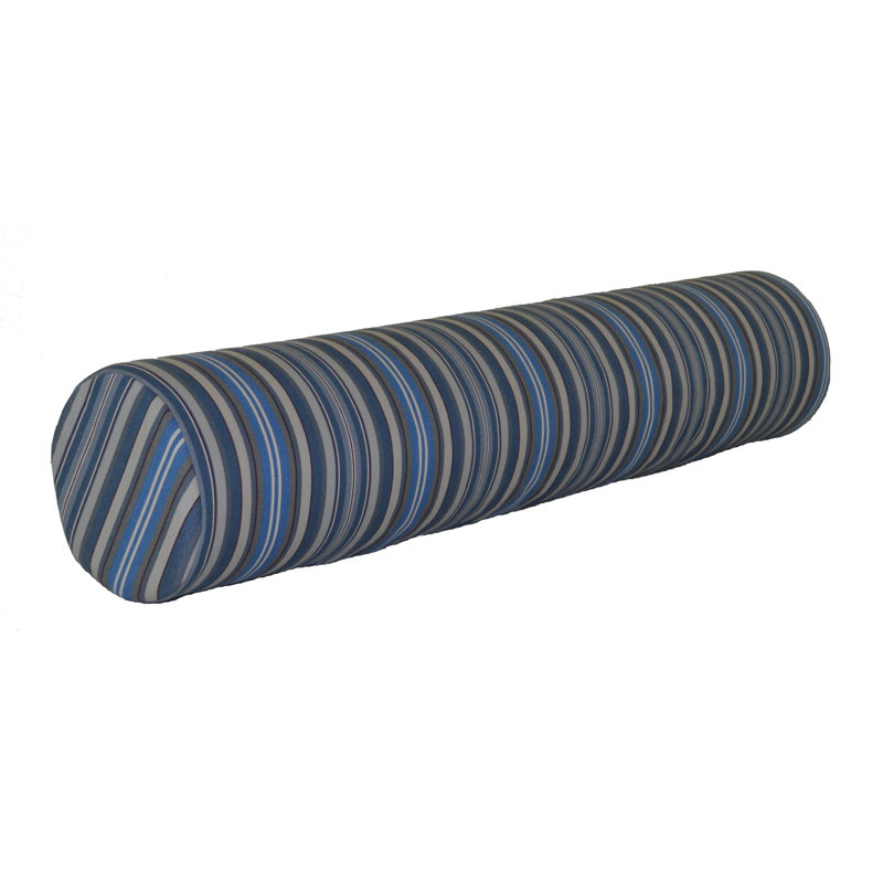 Housse et insert de traversin d'extérieur Sundown, H 7 po x l 36 po, Bleu rayé