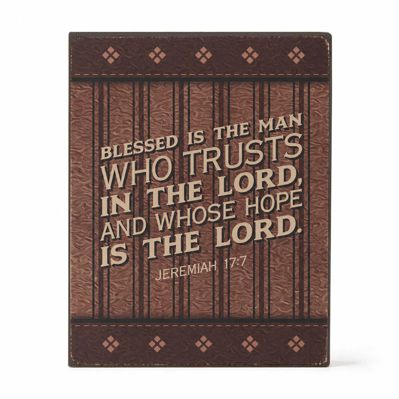Plaque de table « Heureux l'homme » 3x4