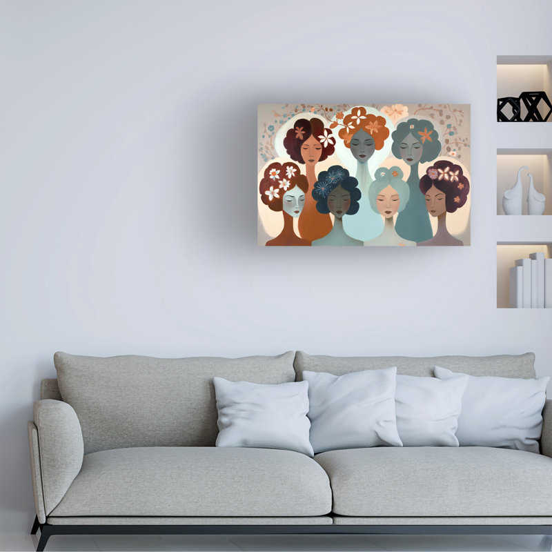 «Modern and Contemporary Mid Century Diversity Portraits 6», reproduction sur toile, L 32 po x H 22 po