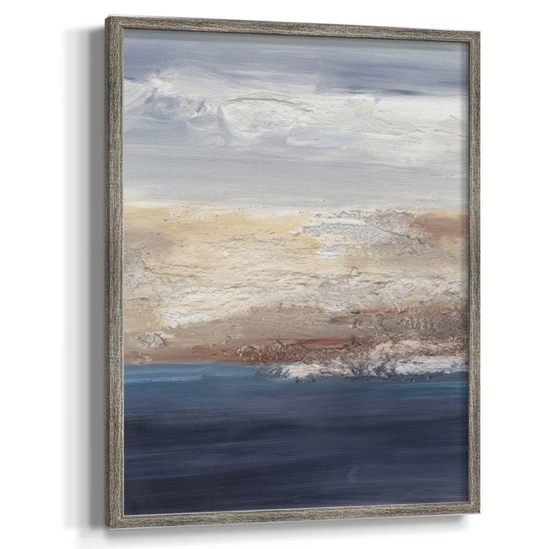 «Tidal Seafoam Horizon II», reproduction encadrée - bois massif, H 11 po x l 9 po