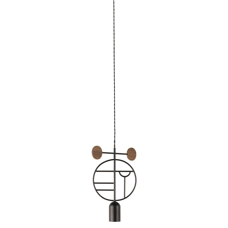 Wooden Dots 1 - Light Pendant, Walnut, Black