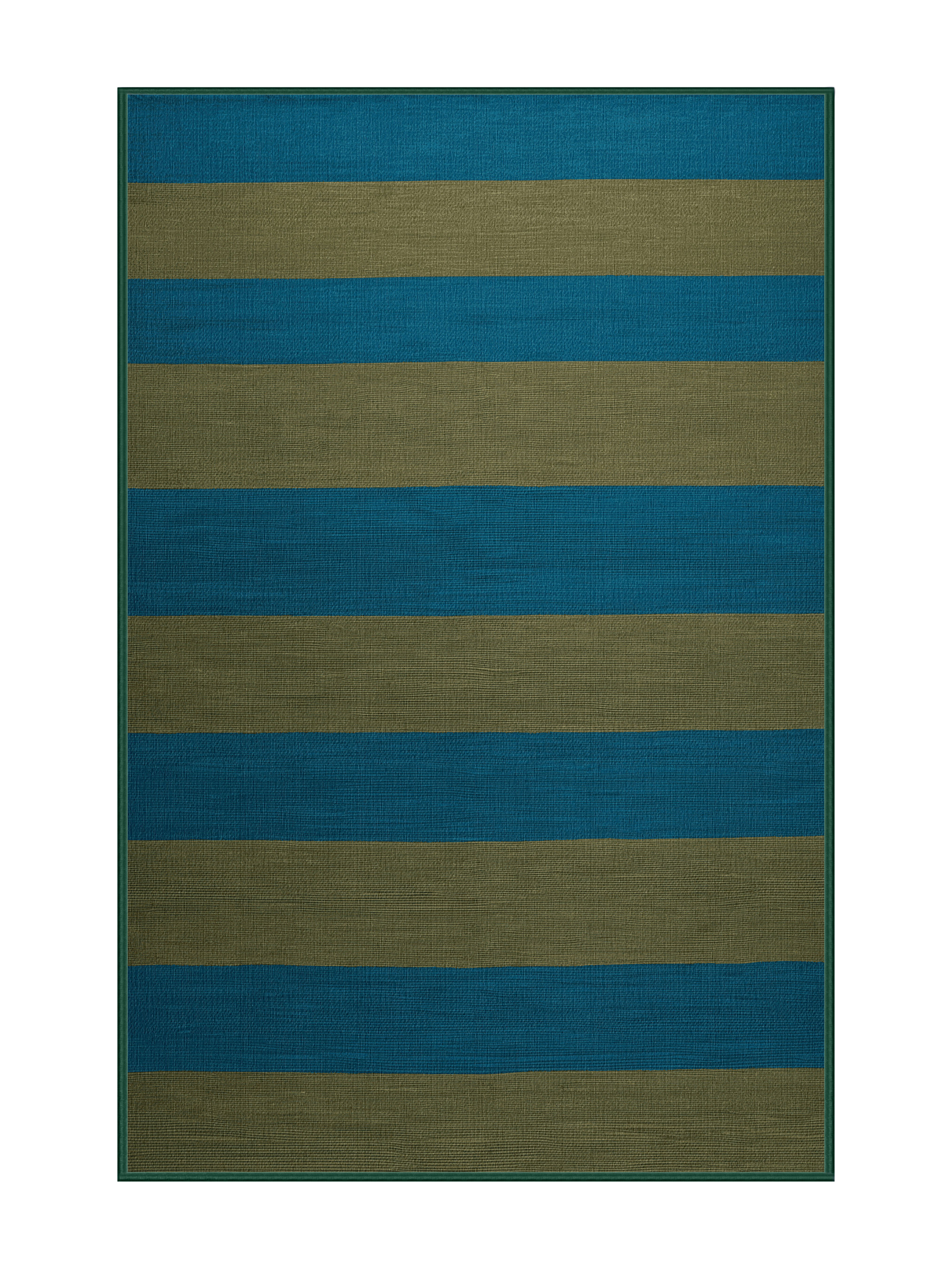 Hokku Designs Machine Washable Horizontal Stripes Green Area Rug | Wayfair