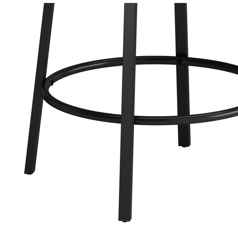 3-Drawer 72-Inch Long Dining Table Set with Built-in Power Outlets Bar Height Kitchen Table & 4 Circular PU Stools Easy Assembly Sturdy Wood Frame for Dining Room & Kitchen
