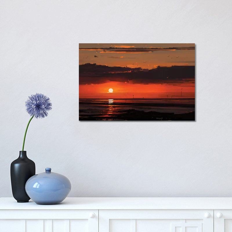 Sunset - Wrapped Canvas Print, 30.48 cm H x 45.72 cm W
