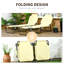 Méridiennes pliantes 2 pièces, chaises de bronzage d'extérieur avec dossier inclinable à 5 niveaux, structure en acier pour la plage, la cour, le patio, beige