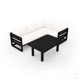 Avion Classic 5 Piece Sectional Set - Black - Cast Lagoon