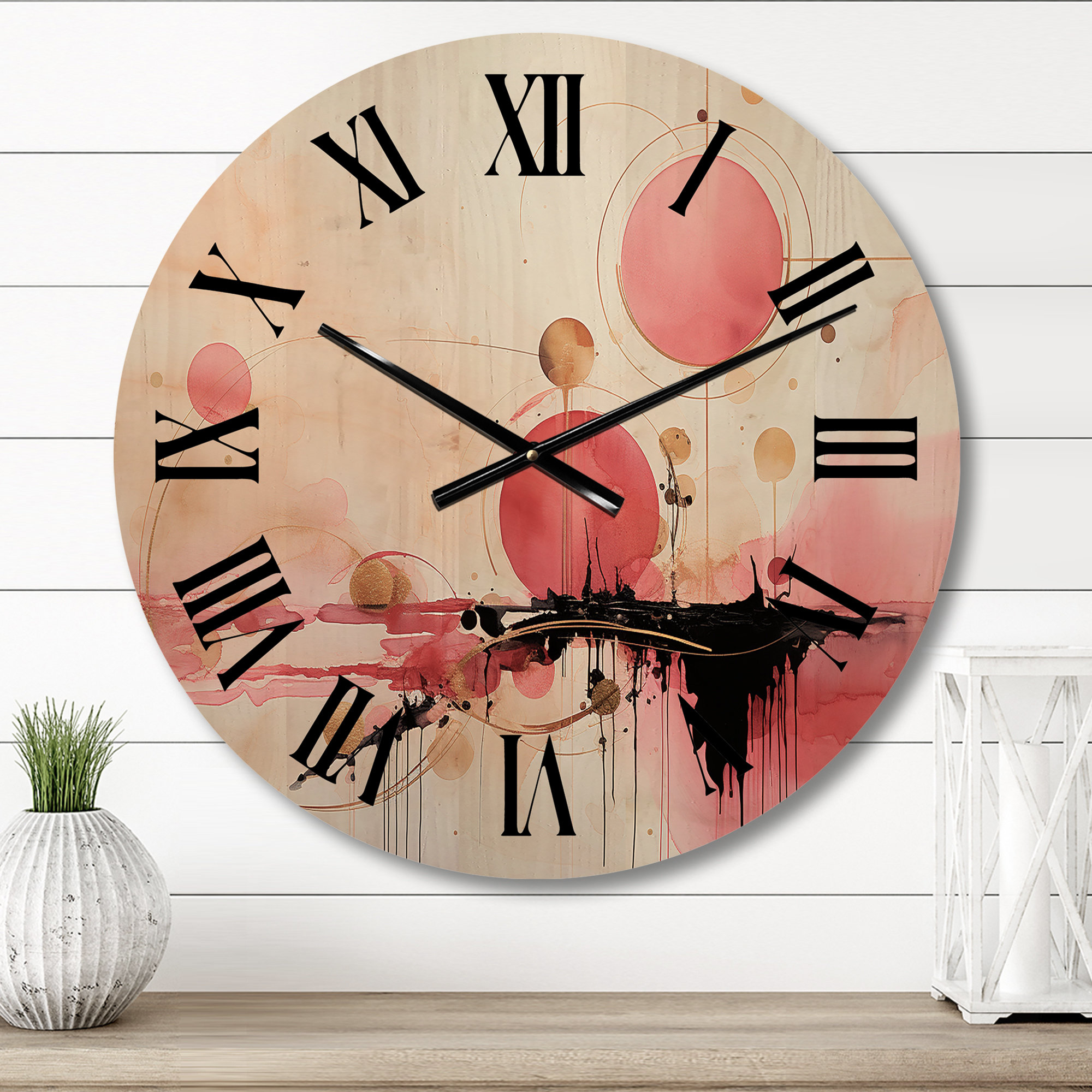 Bless international Seana Solid Wood Wall Clock | Wayfair