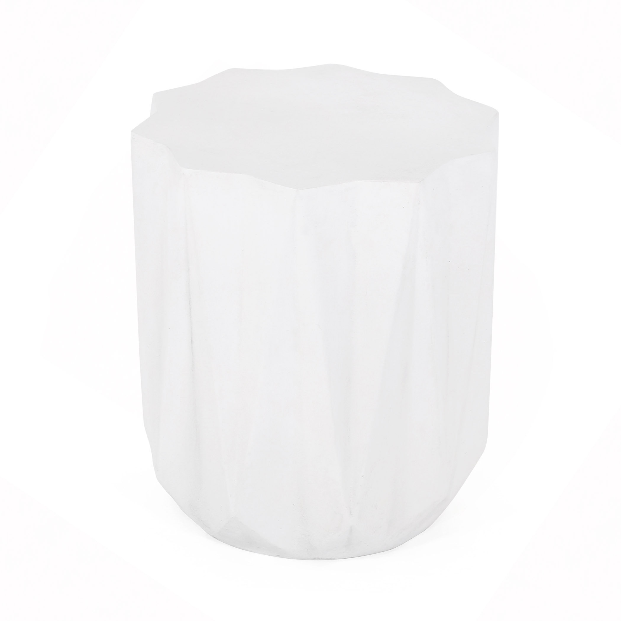 Outdoor LightWeight Concrete Side Table,Light Gray