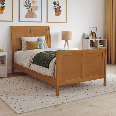 Portland Solid Wood Low Profile Platform Bed with Matching Footboard
