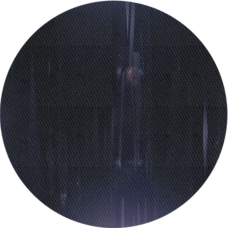 Tapis noir Power Loom, Rond 3 pi