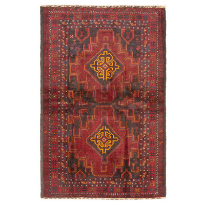 Rizbaft Red Rug 3'9" x 5'9"