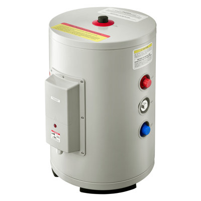 6 Gallon Electric Tank Water Heater, 1600W Point-of-Use Hot Water Heater with LED Display, Knob Control, Top Outlet, 120V Storage Design with T&P Valve for Studio Apartments, RVs, Grey
