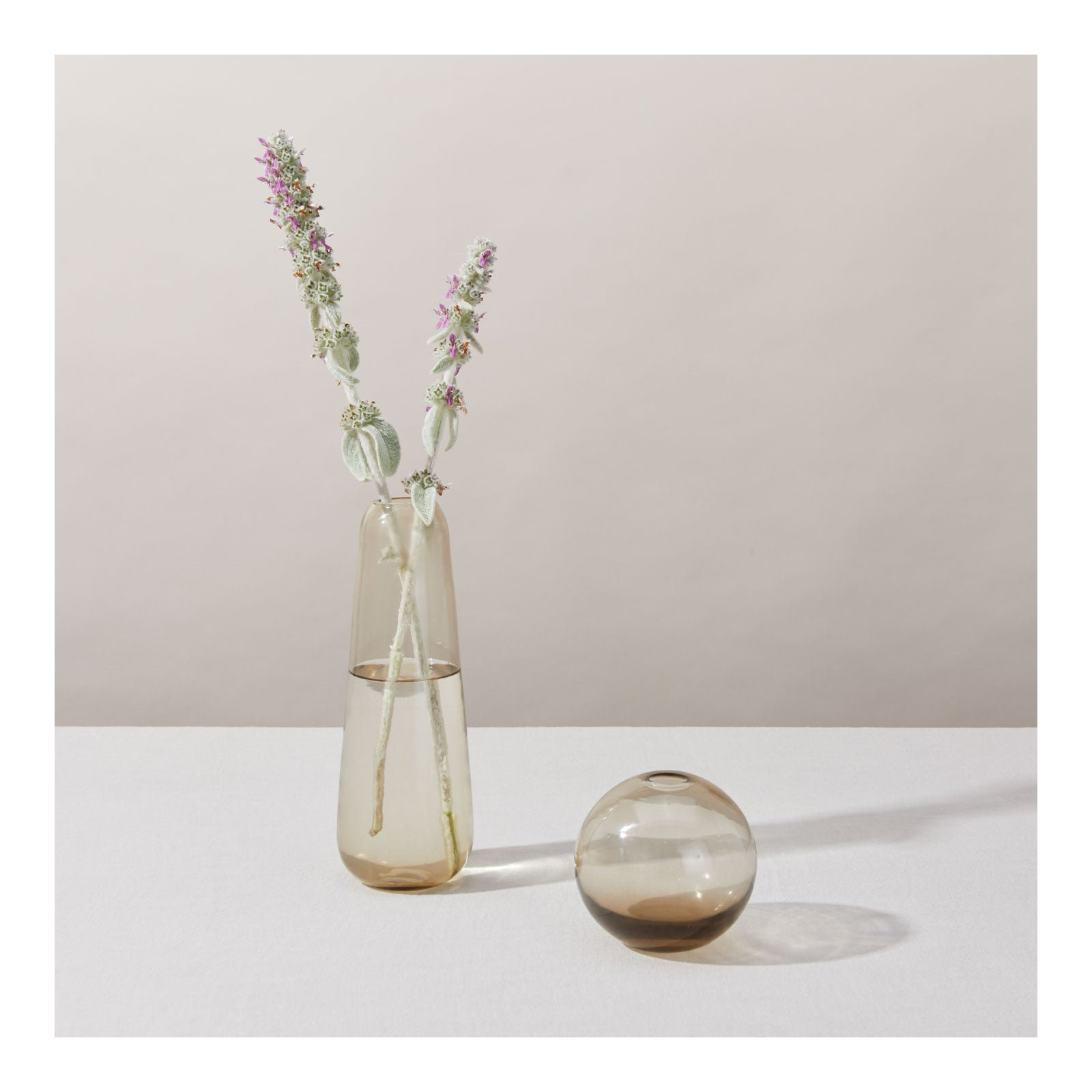 Aurora 9'' Glass Table Vase, Smoke