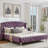 Velora Velvet Upholstered Wingback Platform Bed-115678435