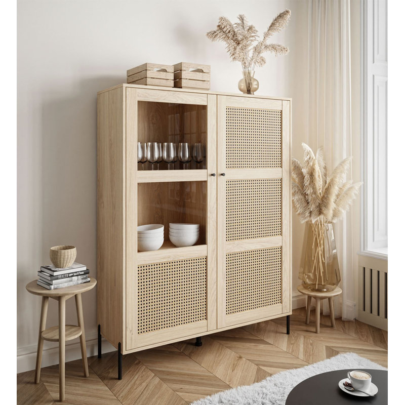 Fabiano Display Cabinet, Beige