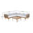 Eli Patio 4-Piece Acacia Wood Sectional Sofa Set With Removable Cushions-1479641939