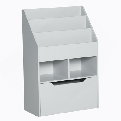 Organisateur de bibliothèque pour enfants avec tablettes et tiroir de rangement pour livres pour chambre à coucher ou salle de jeux