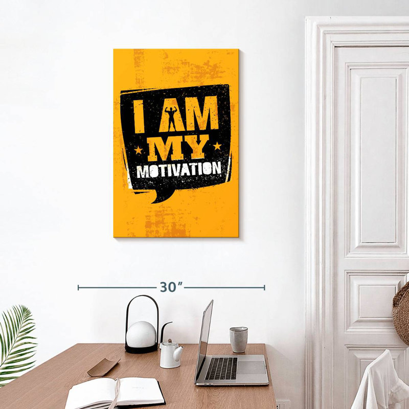 Tergel «I Am My Motivation», typographie, H 30 po x l 20 po