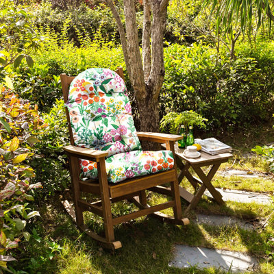 Coussin de siège à haut dossier - Coussin de chaise Adirondack extérieur imperméable pour meubles de patio aux motifs éclatants, rembourrage élastique de qualité supérieure, utilisation multi-scénario