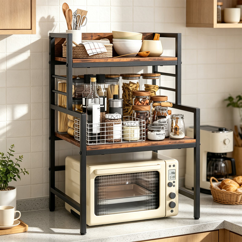 3-Tier Kitchen Baker’s Rack, 105" H x 57" W x 36" D