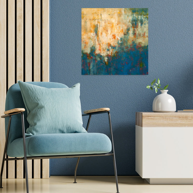 Art respirant abstrait contemporain, H 18 po x l 18 po