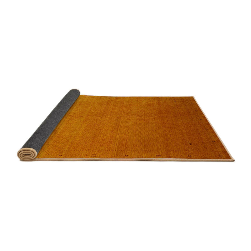 Tapis contemporain orange, Carré 7 pi x 7 pi