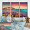 Giallonardo Beach Colorful Sunset - 3 pièces, cadre photo flottant sur toile