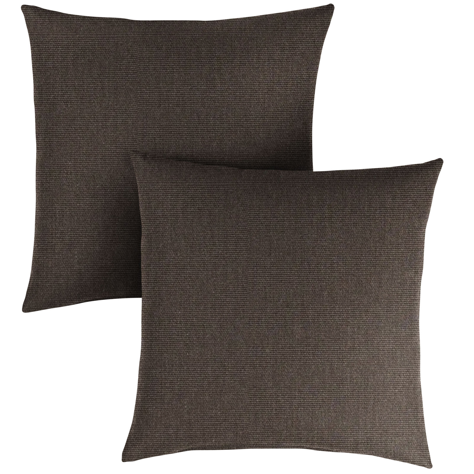 Ashish Sunbrella® Throw Pillow, Square 18", Dark Brown
