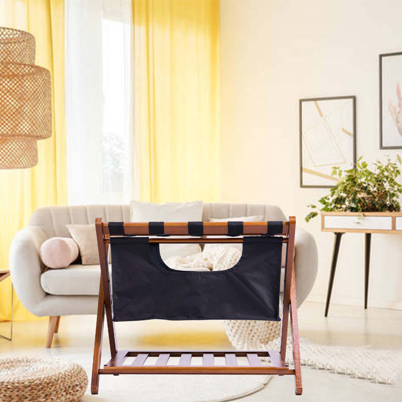 Folding Bamboo Luggage Rack