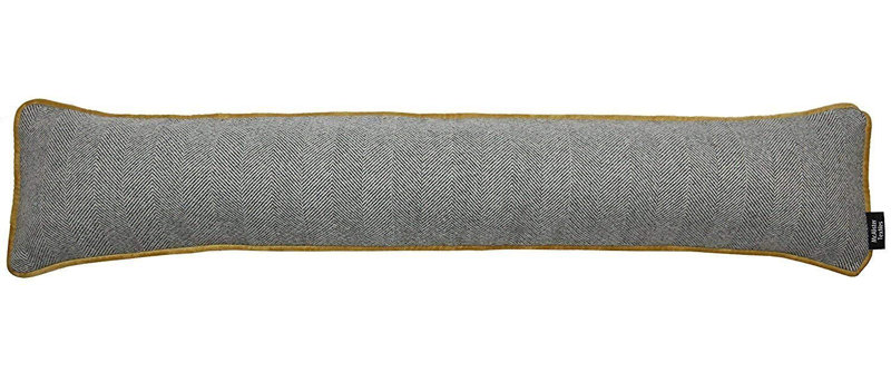Kian Fabric Draught Excluder, Charcoal/Ochre