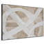 Très grand art mural imprimé sur tissu - Neutre beige, brun clair, lignes abstraites, décor minimaliste de salon - «Assemblage requis (cadre non fini)»-130842424