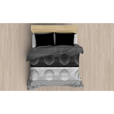 Cotton Blend Striped Duvet Cover
