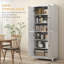 Armoire de rangement de cuisine de 72,5 po de hauteur, armoire autoportante avec 4 portes à fermeture en douceur et tablettes réglables pour la salle à manger HOMcom, blanc vieilli