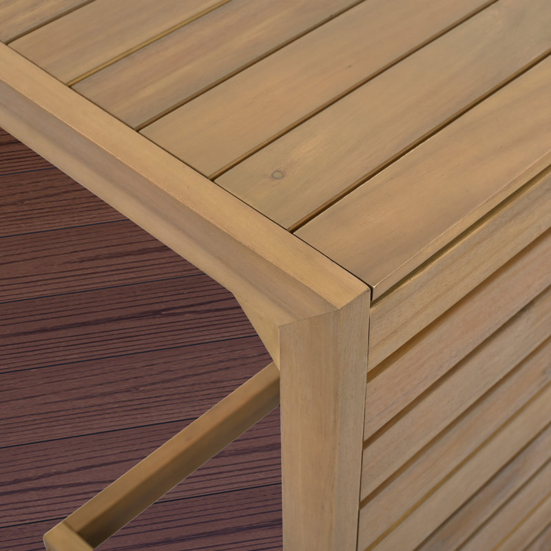 24.48" H Solid Wood End Table, Brown