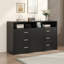 Commode 6 tiroirs, commode tour de rangement moderne et commode 2 casiers ouverts, grand rangement pour la chambre à coucher-492175828