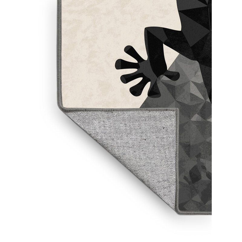 Machine Washable Ozain Gecko Modern Geometric Rug in Beige , 6x9