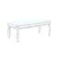 Table basse à miroir argentée avec motif sculpté rétro pour le salon ou le bureau