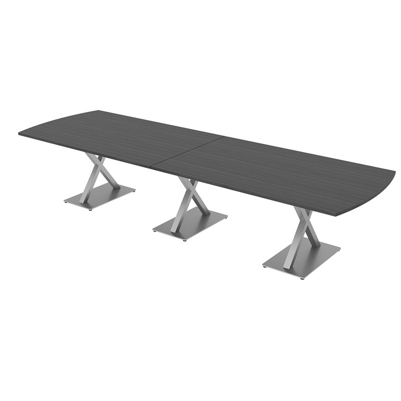 Table de conférence Pavert Arc, Asian Night, Argent, H 30 po x l 144 po x P 48 po