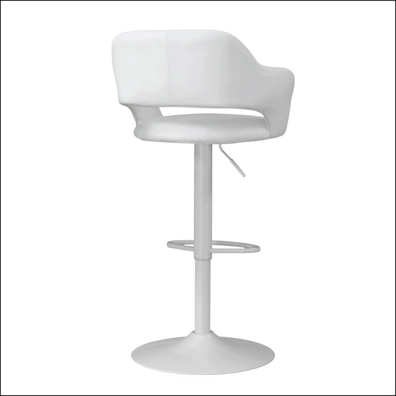 Tabouret de bar à hauteur réglable, Blanc