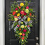 Couronne de printemps pour porte d'entrée