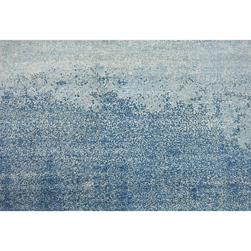 Handmade Silk and Wool Area Rug, Rectangle 10' x 14'
