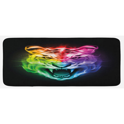 Tapis de cuisine en arc multicolore en arc de couleur arc-en-ciel multicolore abstract display