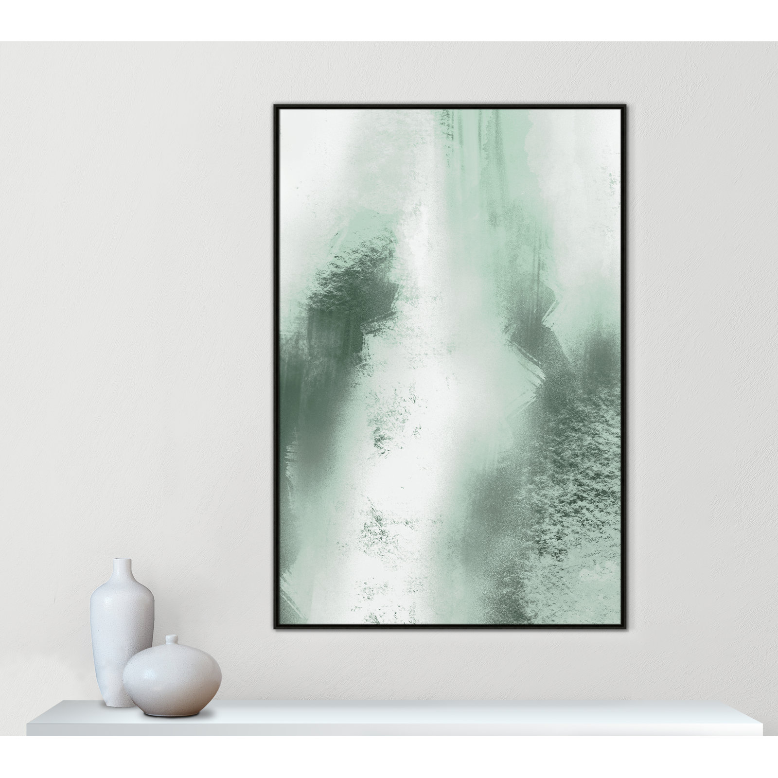 Quietude Smudges I Print by Marcus Prime, 41.5'' W x 61.5'' H, Espresso Floater